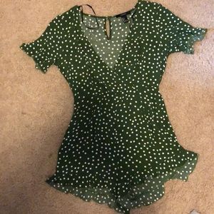 Forever 21 Romper Green